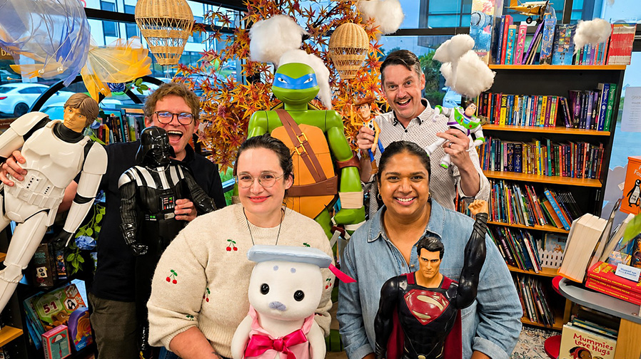 Book Hero Turns the Page as Toy Hero Enters the Ring